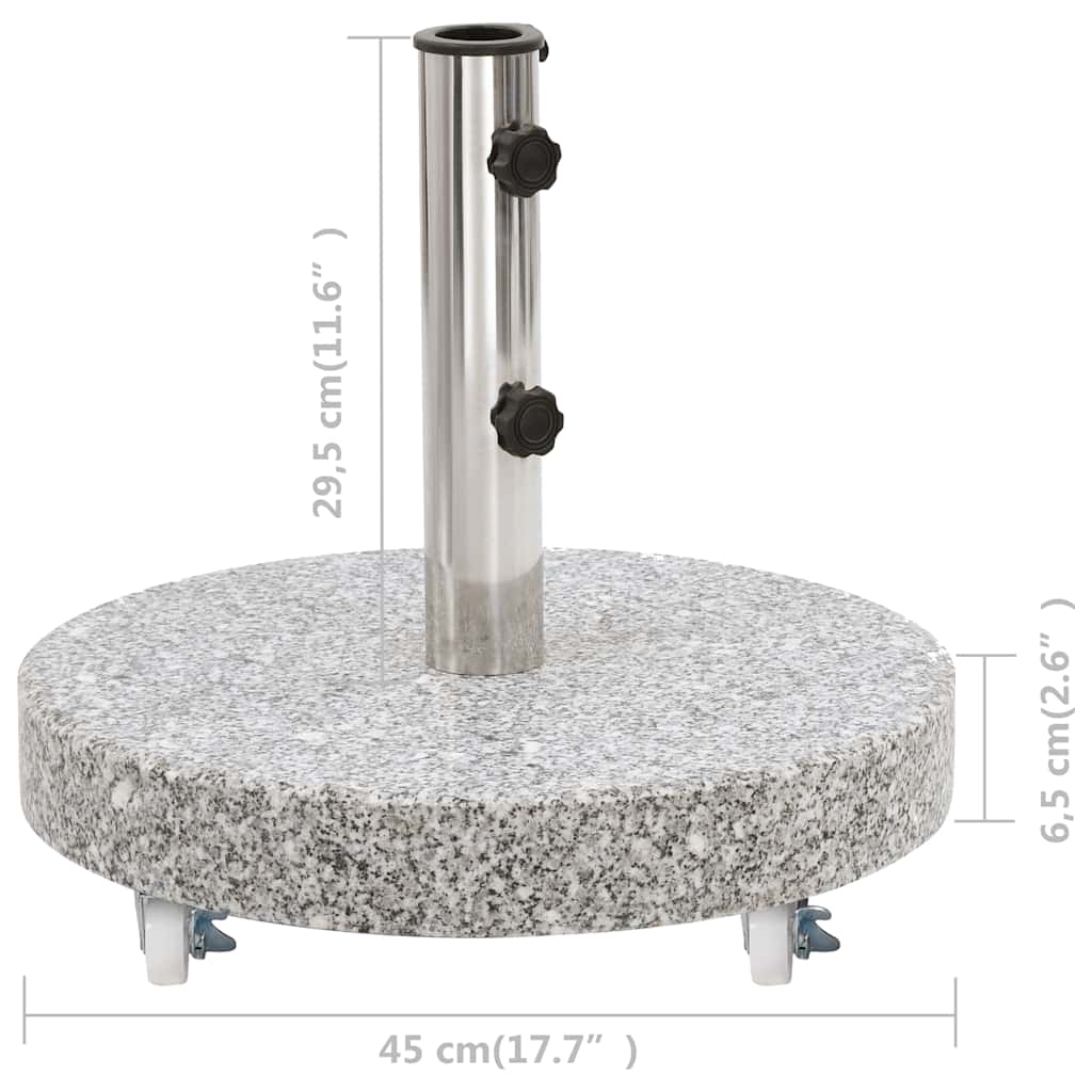 Sonnenschirmständer Granit 30 kg Rund Grau