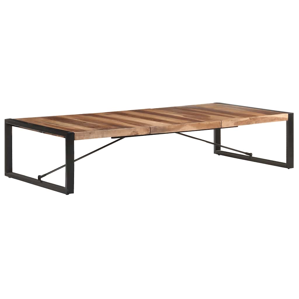Couchtisch 140x140x40 cm Raues Mangoholz