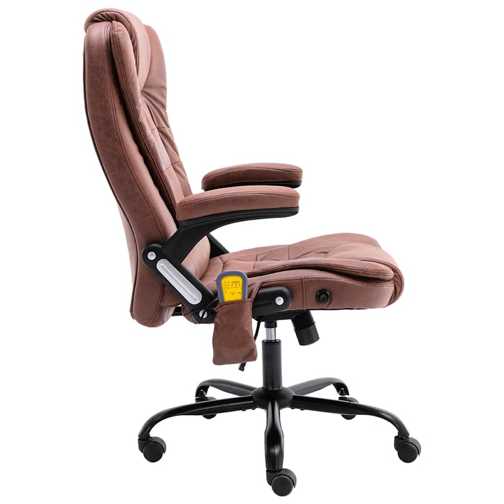 Bürostuhl Hellgrau Wildleder-Optik