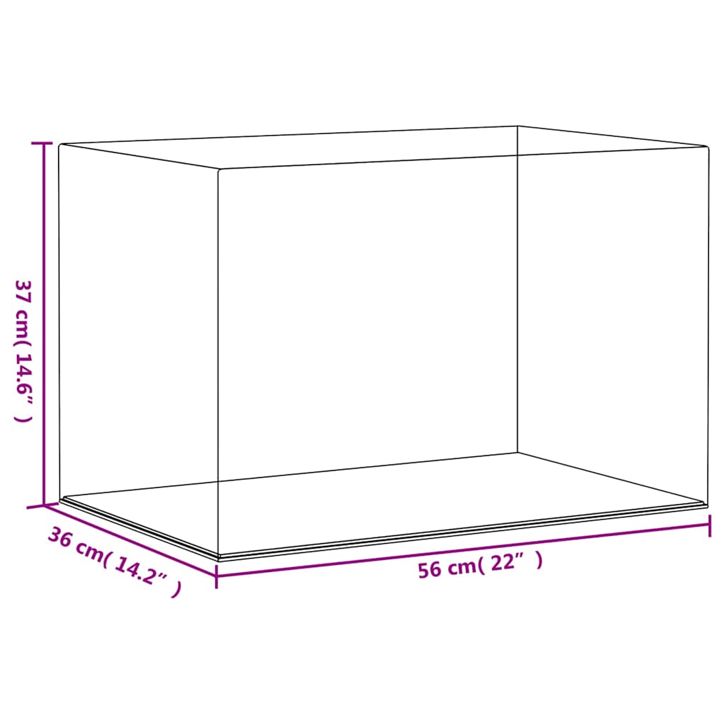 Vitrine Transparent 14x14x22 cm Acryl