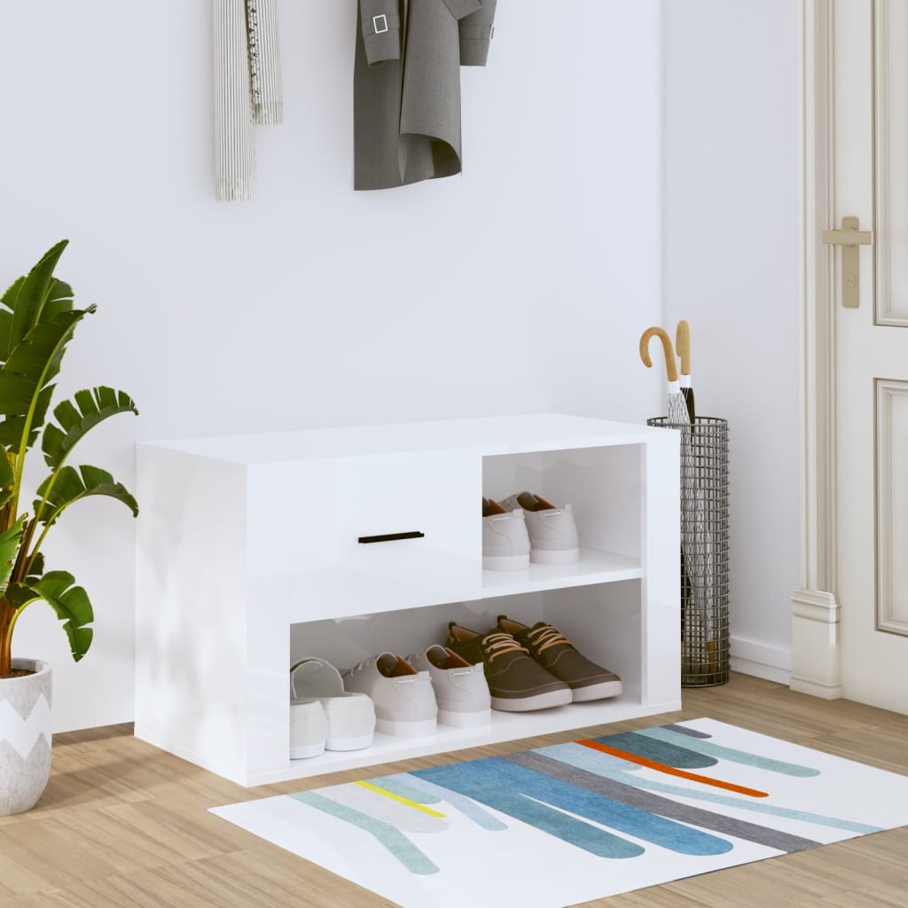 Schuhschrank Weiß 80x35x45 cm Holzwerkstoff