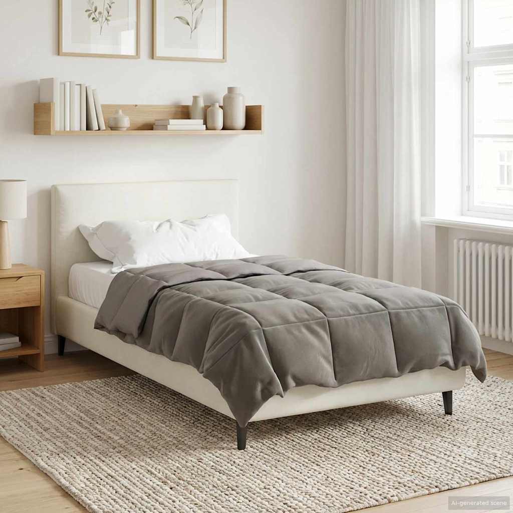 Sommerdecke Gesteppt Anthrazit 135 x 200 cm Mikrofaser