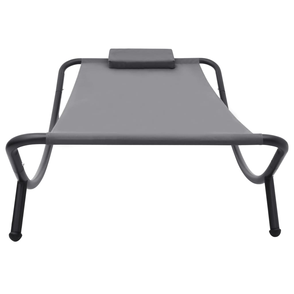 Gartenbett Creme 200x90 cm Stahl