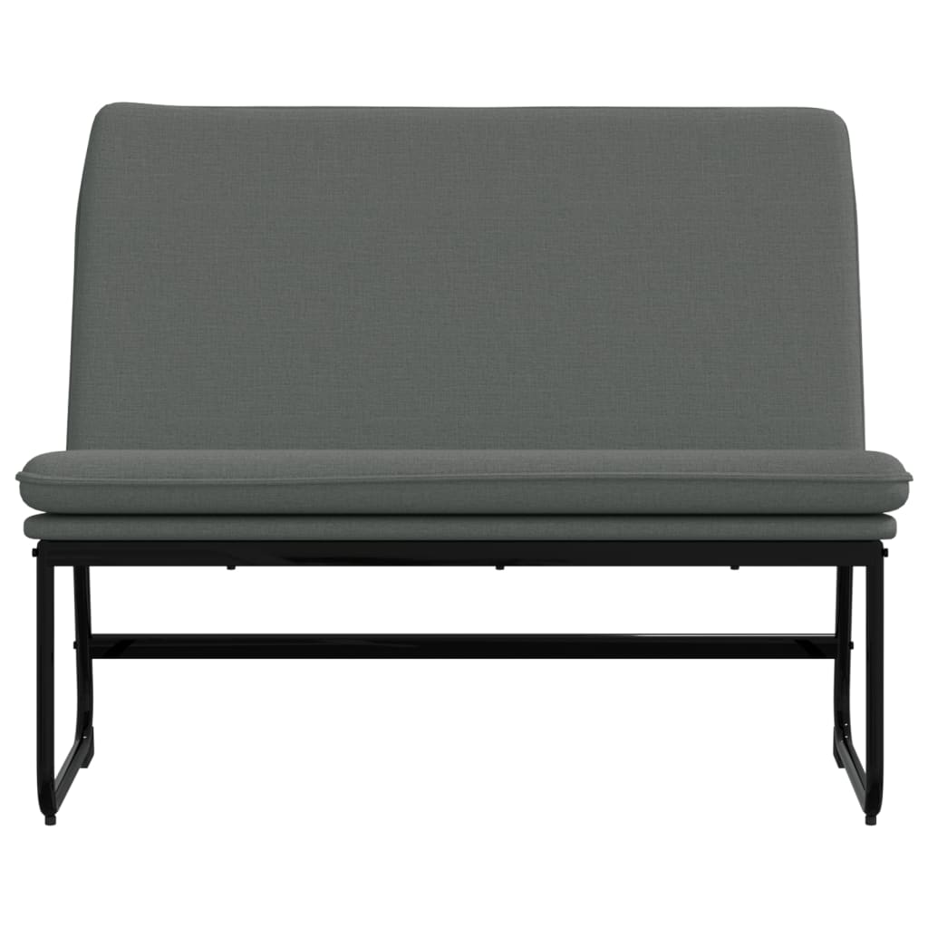 Sitzbank Hellgrau 100x75x76 cm Stoff