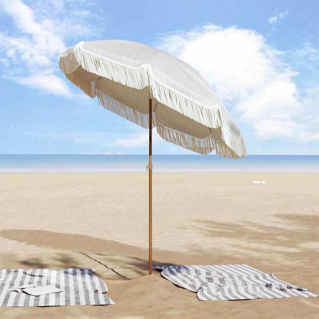 Strandparasol Gelb und Weiß 160 x 160 x 196 cm