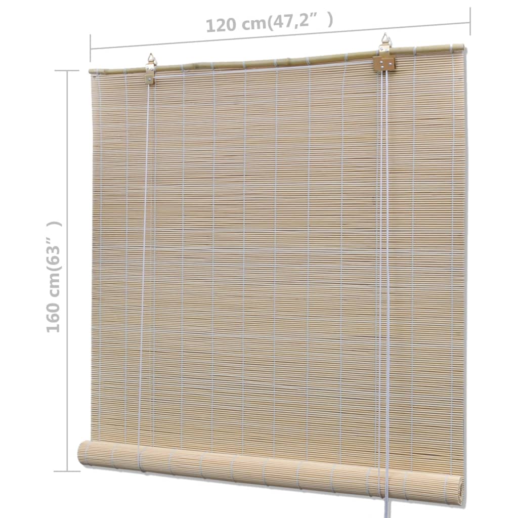 Bambusrollos Natur 2 Stk. 120x160 cm