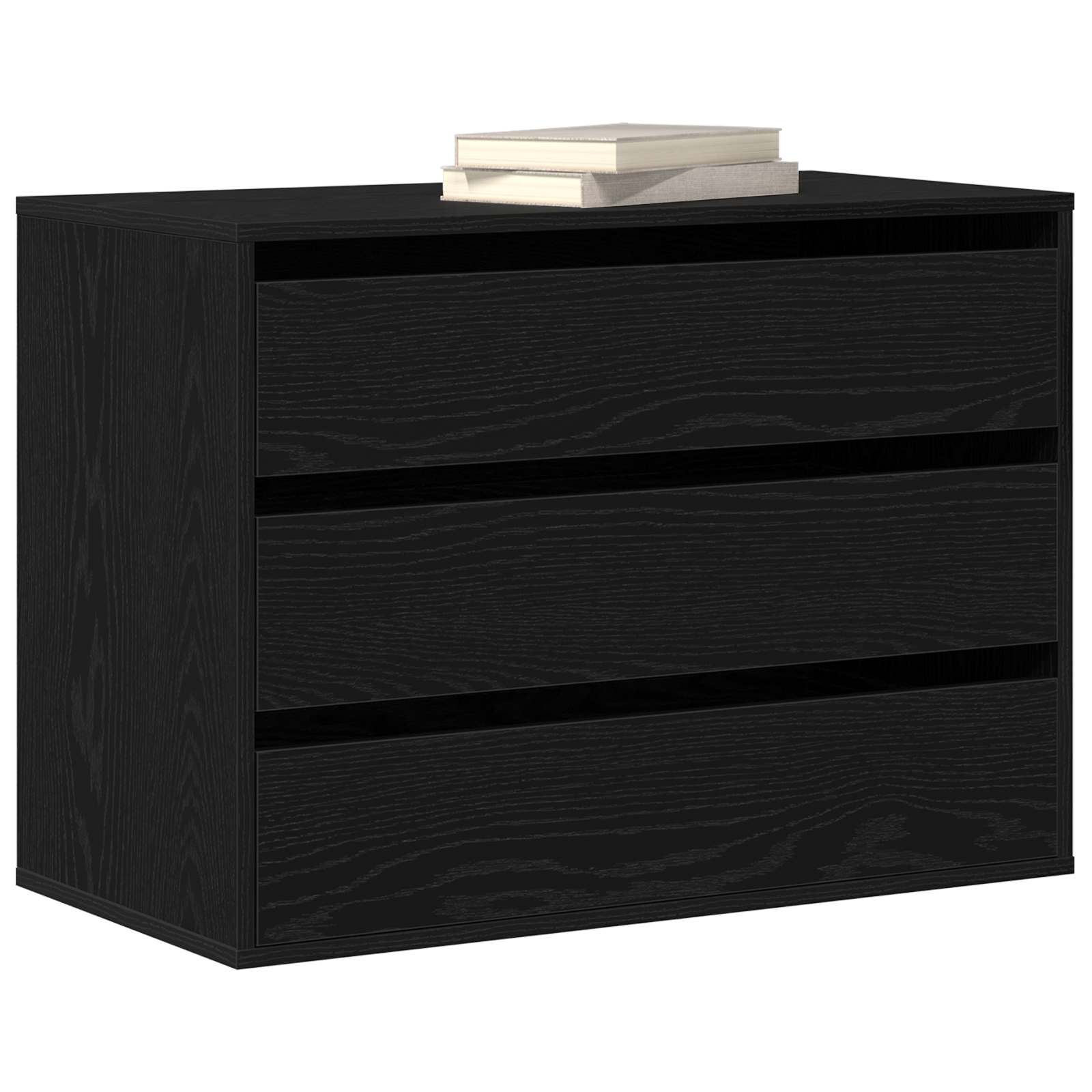 Schubladenschrank Schwarz Eichen-Optik 41 x 40 x 58 cm