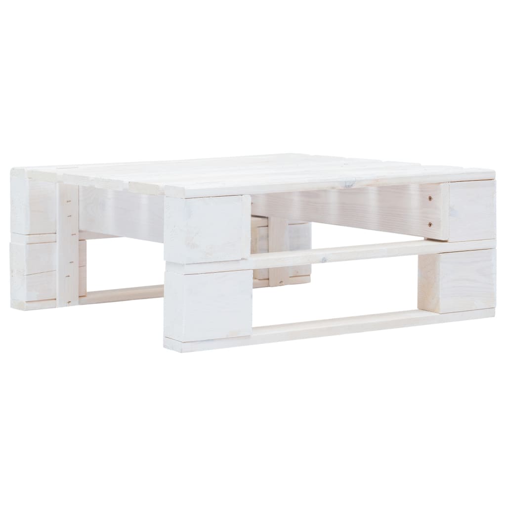 Outdoor-Ottomane Paletten Holz Grau