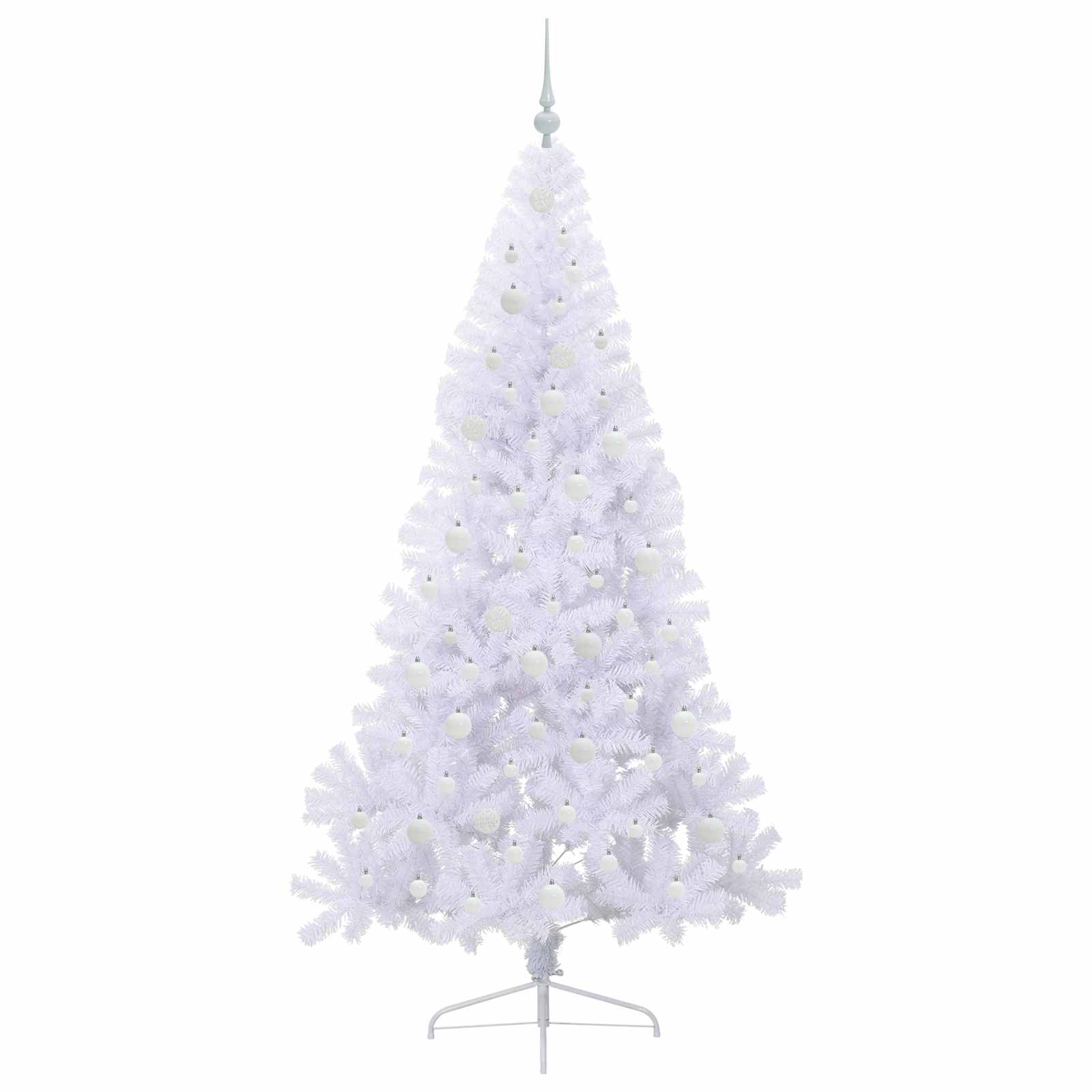 Künstlicher Weihnachtsbaum Weiß 210 cm PVC und Stahl