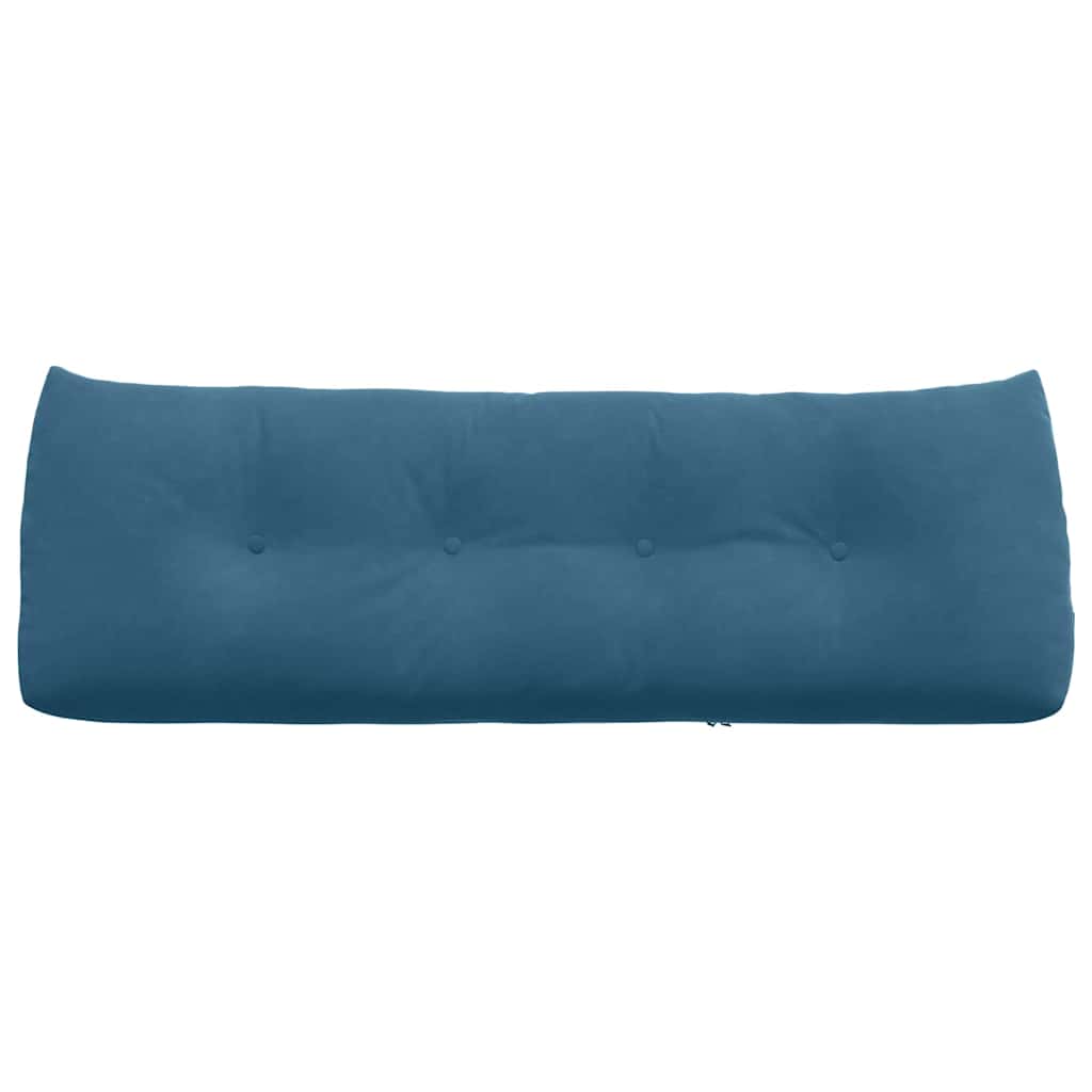 Rückenkissen Blau 45 x 24 x 50 cm Samt