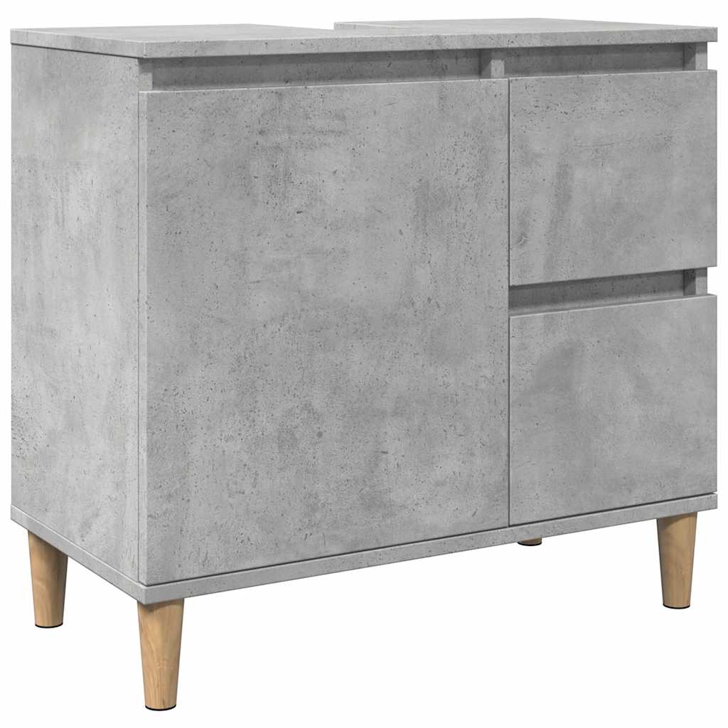 Badschrank Weiß 65x33x60 cm Holzwerkstoff
