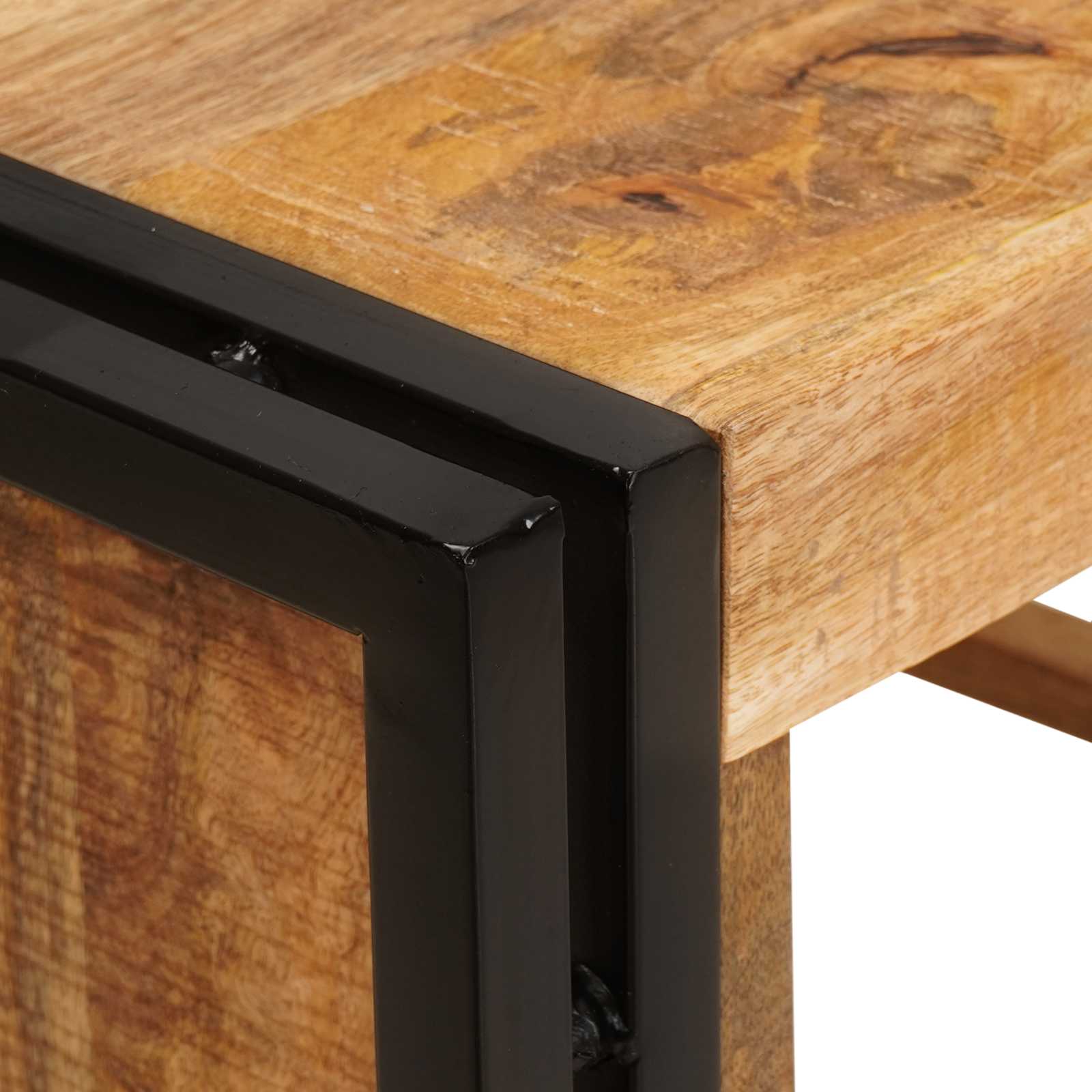 Weinregal Braun 60 x 45 x 33 cm Massives grobes Mangoholz