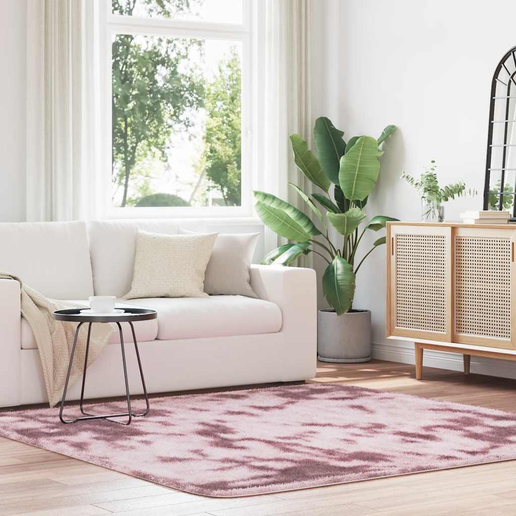 Teppich Shaggy Hochflor NAVARRA Beige 60x100 cm Polyester