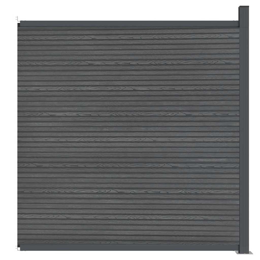 Zaunelement Grau 353x186 cm WPC