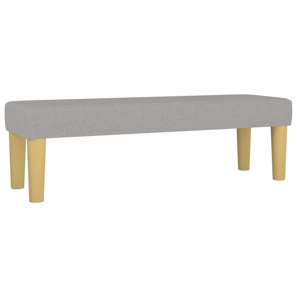 Sitzbank Hellgrau 70x30x30 cm Stoff