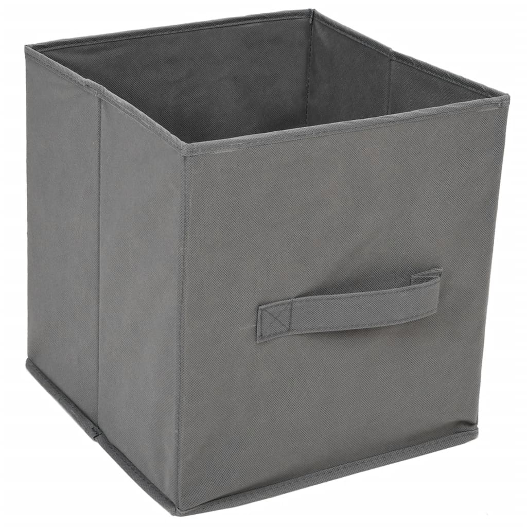 Lagerschrank mit 4 Stoffkörben Schwarz 63×30×71 cm Stahl