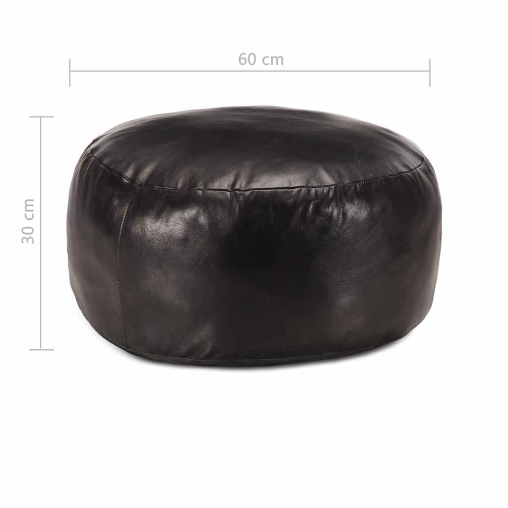 Pouf Dunkelbraun 60 x 30 cm Echtes Ziegenleder