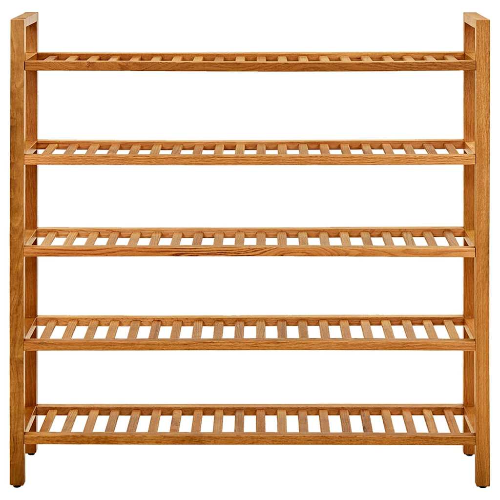 Schuhregal mit 2 Etagen 50x27x40 cm Massivholz Eiche