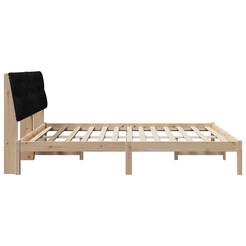 Bettgestell mit gepolstertem Kopfteil Braun 200 x 200 cm