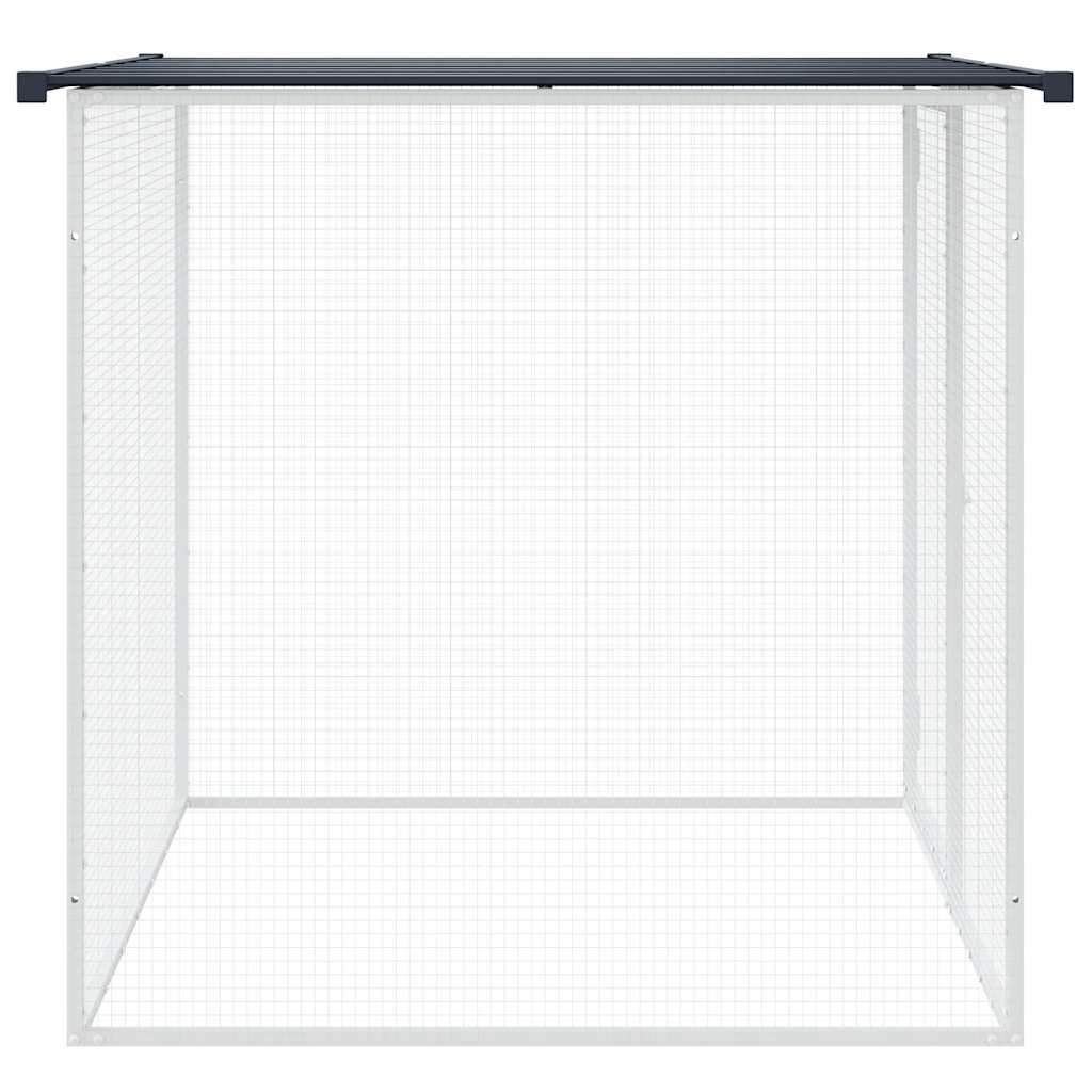 Hühnerkäfig mit Dach Anthrazit 103x98x90 cm Verzinkter Stahl