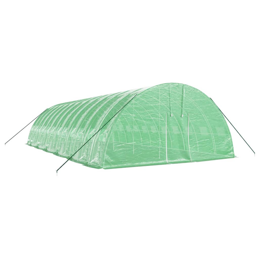 Gewächshaus mit Stahlrahmen Grün 24 m² 6x4x2,85 m