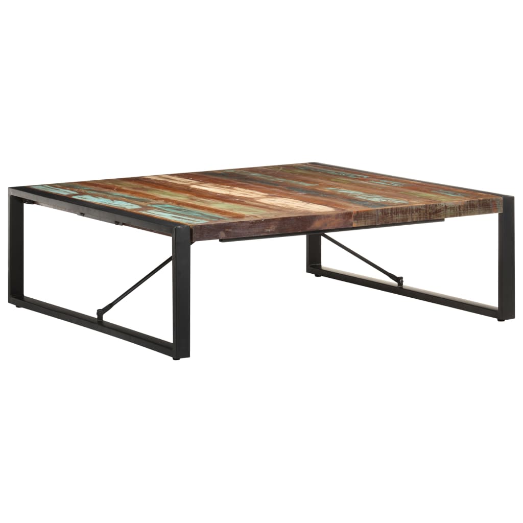 Couchtisch 140x140x40 cm Raues Mangoholz