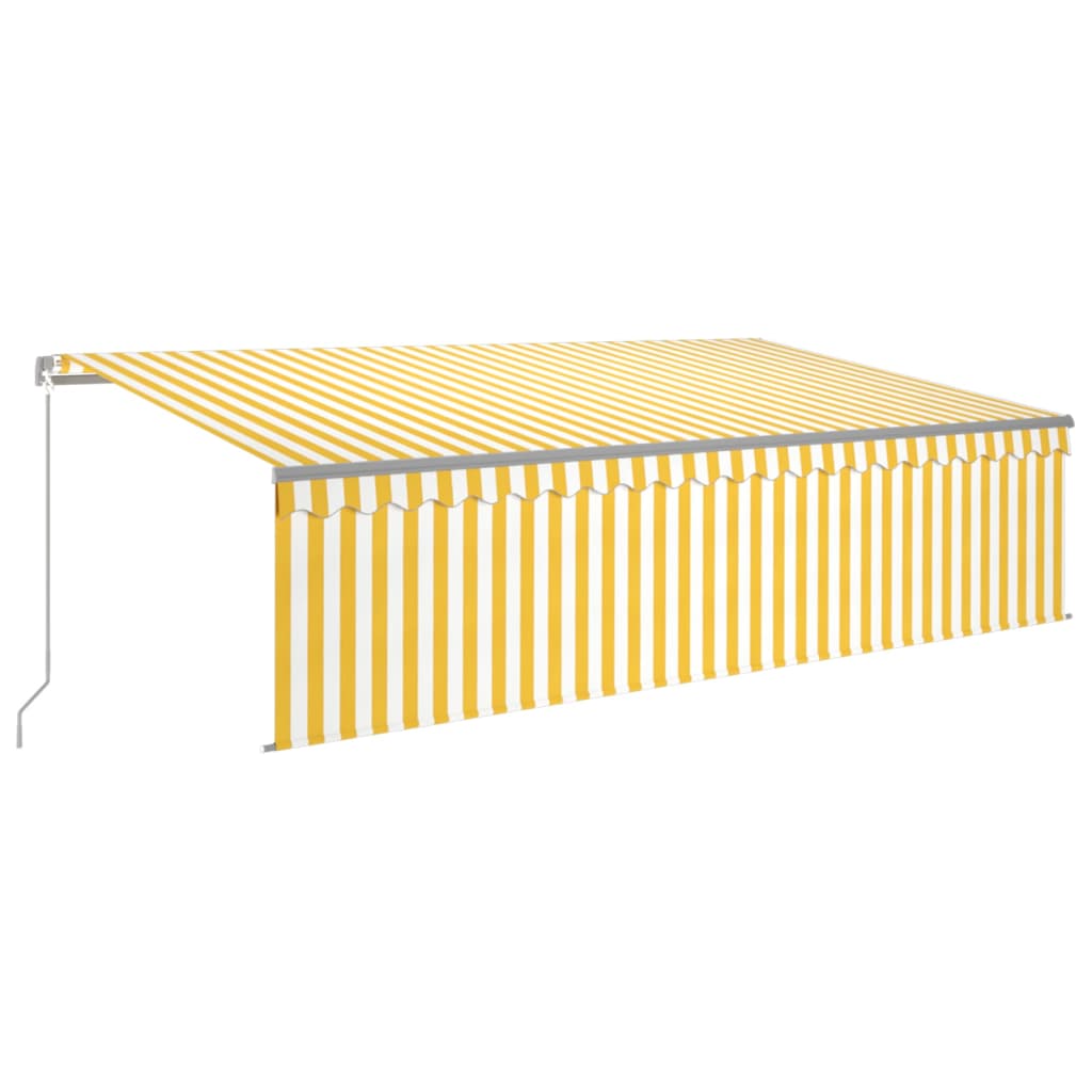 Markise Manuell Einziehbar mit Rollo 3x2,5 m Creme