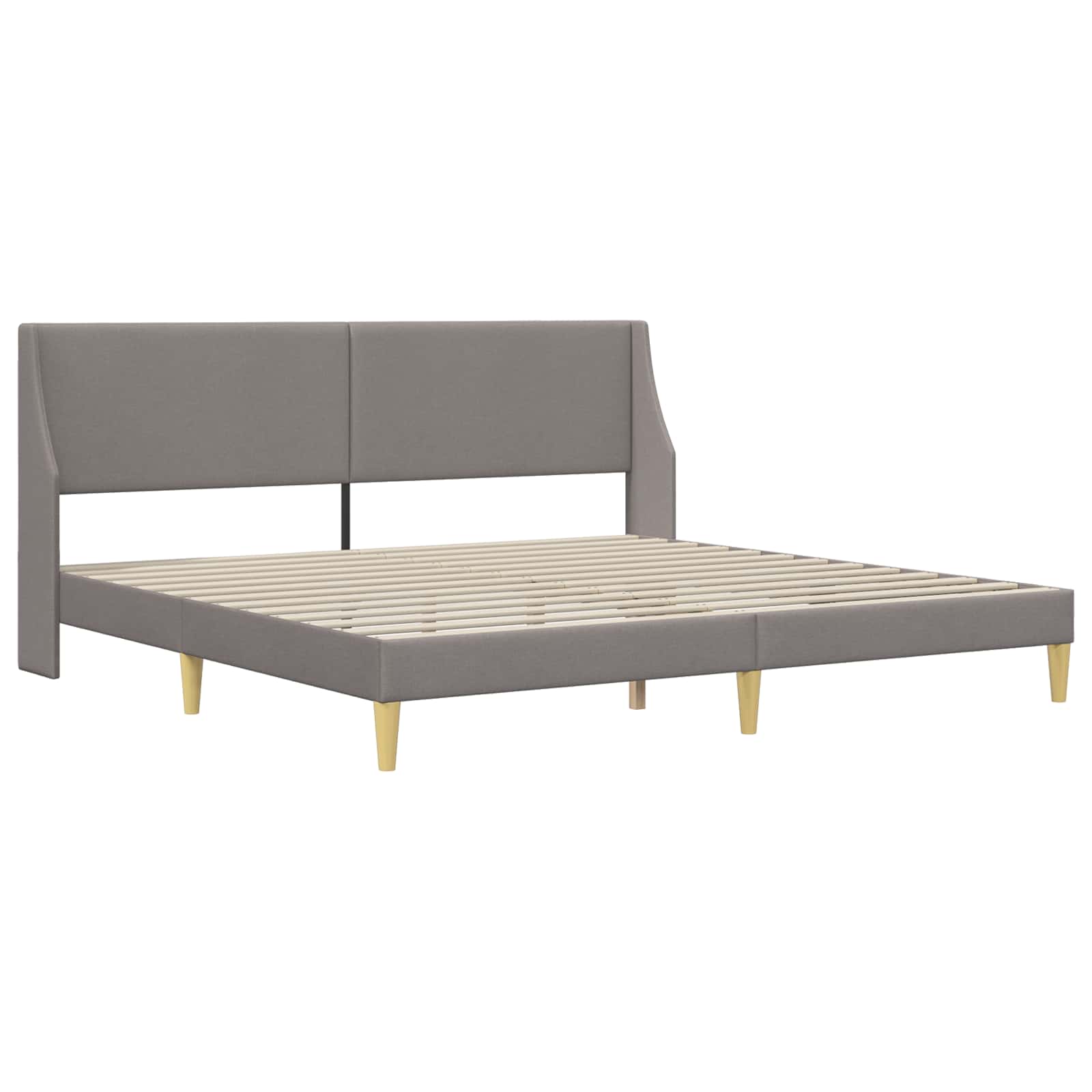 Bettgestell mit Matratze Hellgrau 80x 200 cm Polyester