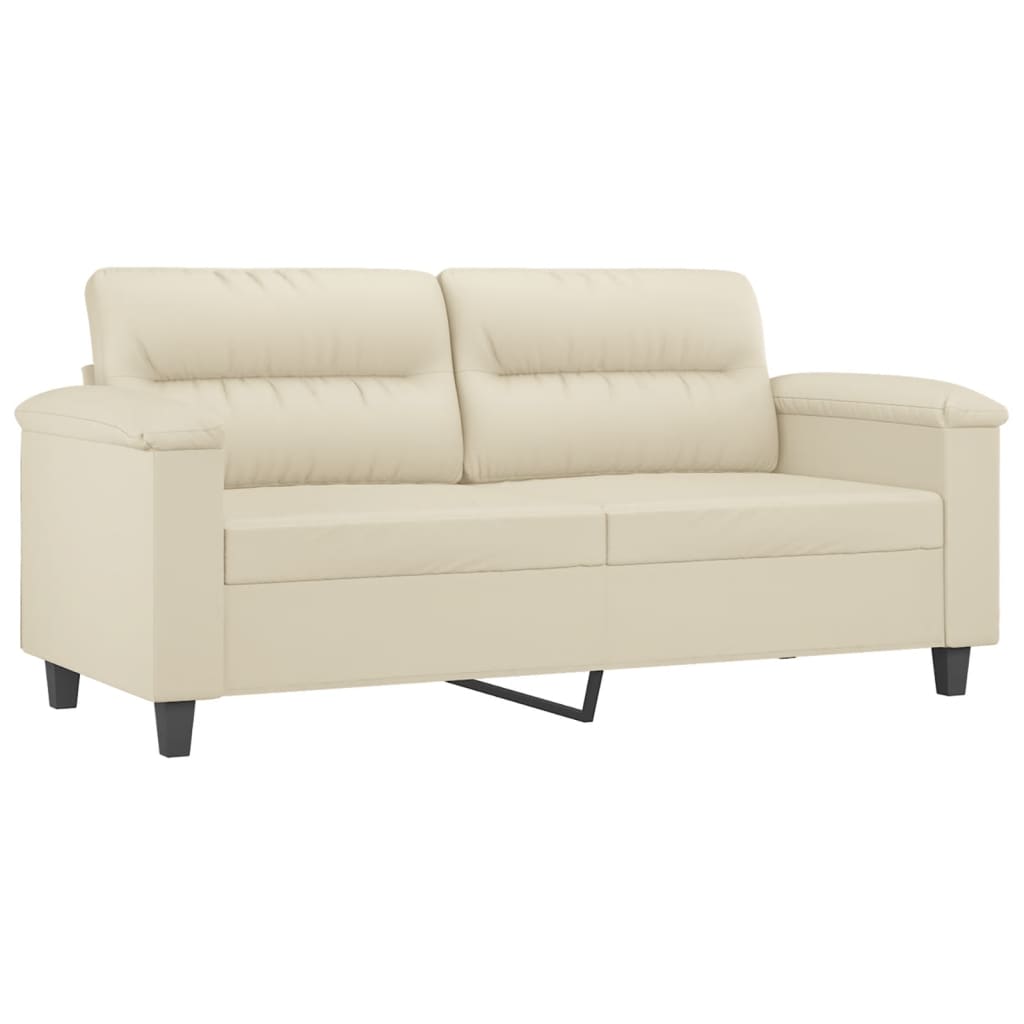 2-Sitzer-Sofa mit Zierkissen Weinrot 120 cm Kunstleder