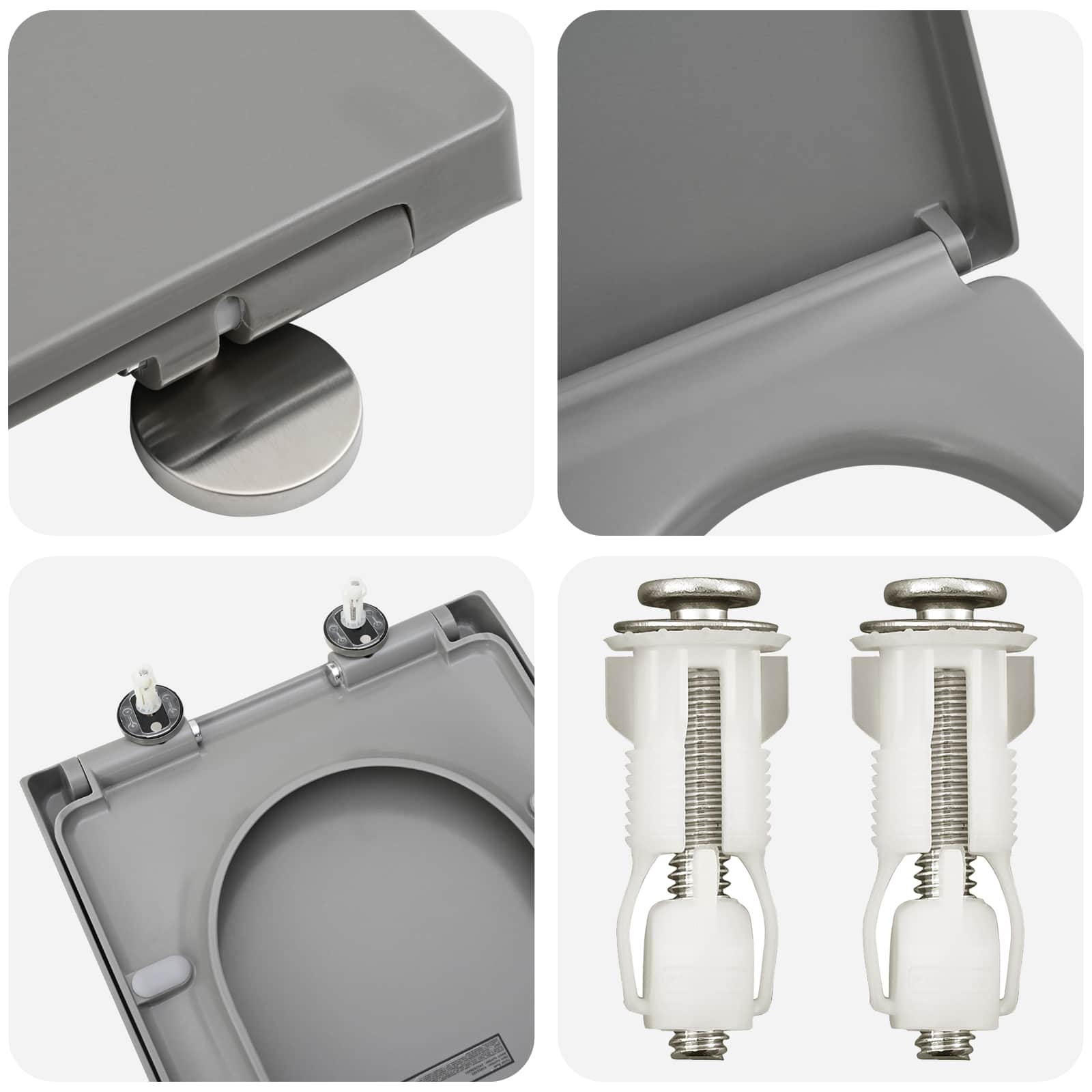 Toilettensitz Anthrazit 49 x 36 x 4 cm Duroplast