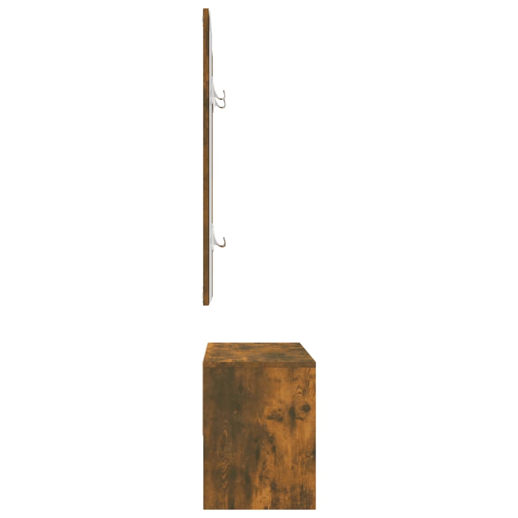 Garderoben-Set Weiß Holzwerkstoff