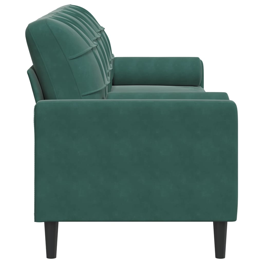 2-Sitzer-Sofa mit Zierkissen Hellgrau 120 cm Samt