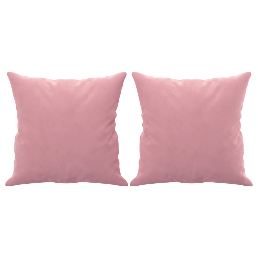 2-Sitzer-Sofa mit Zierkissen Dunkelgrün 120 cm Samt