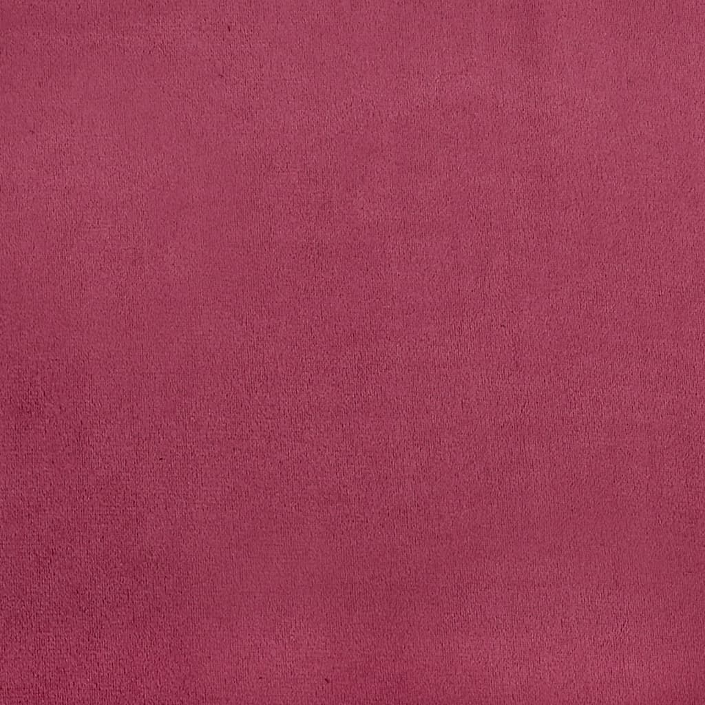 3-tlg. Sofagarnitur mit Kissen Rosa Samt