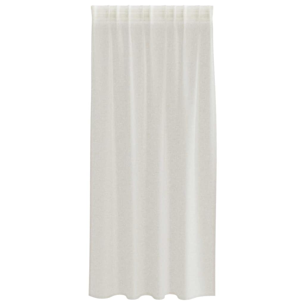 Voile-Vorhang mit Vorhängen 2 pcs Weiß 140 x 140 cm Polyester