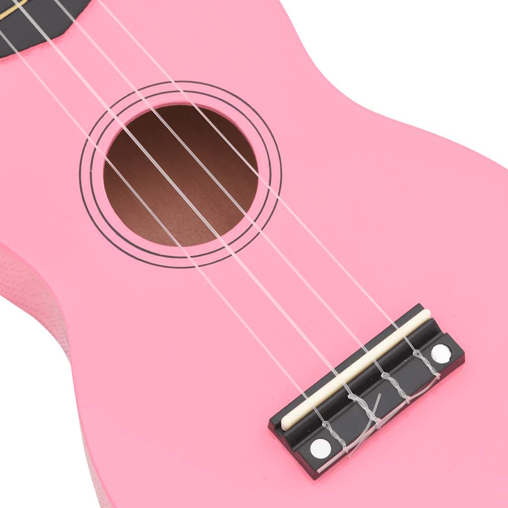 Sopran Ukulele Set für Kinder mit Tasche Dunkles Holz 21