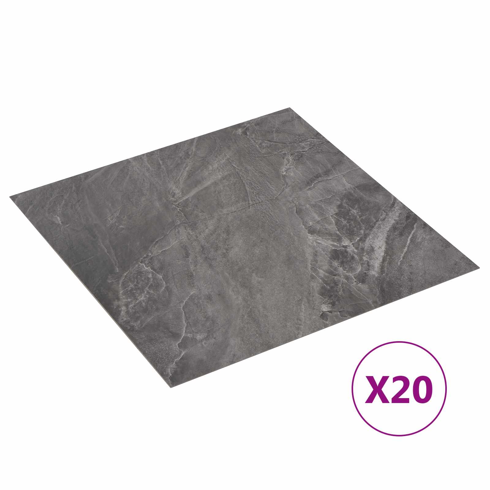 Selbstklebende Bodenplanken 30,5 x 30,5 cm 20 pcs PVC Betongrau