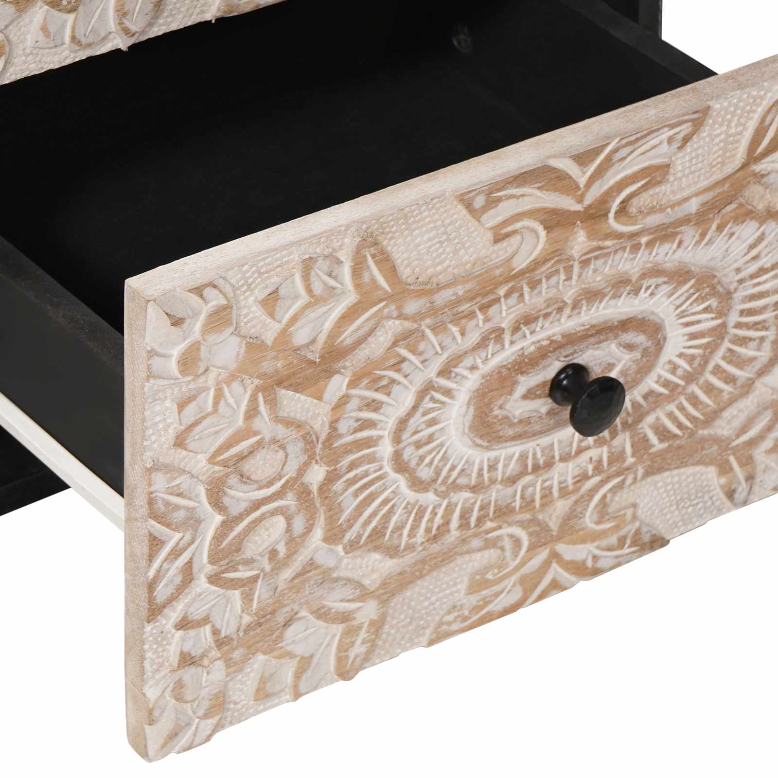 Sideboard mit Speicher Braun 40 x 33,5 x 75 cm Massivholz Mango