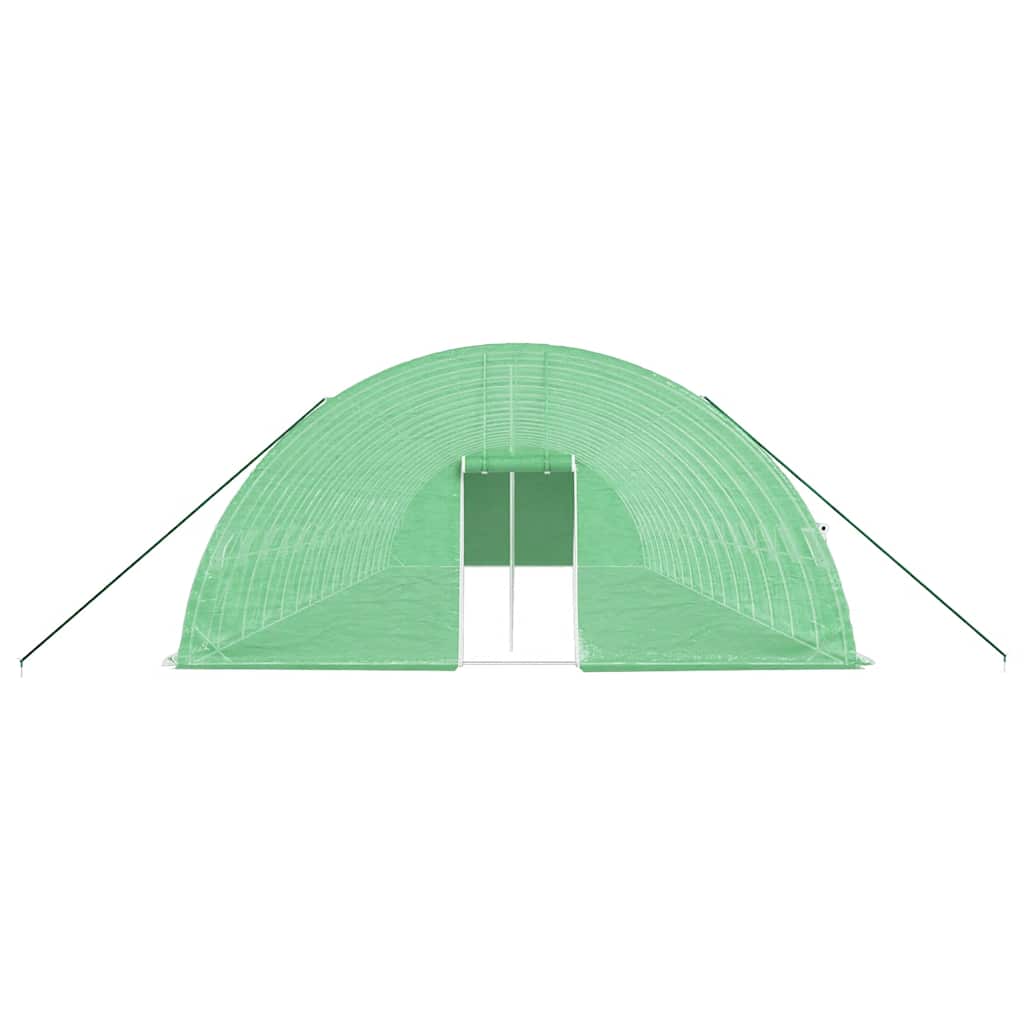 Gewächshaus mit Stahlrahmen Grün 24 m² 6x4x2,85 m