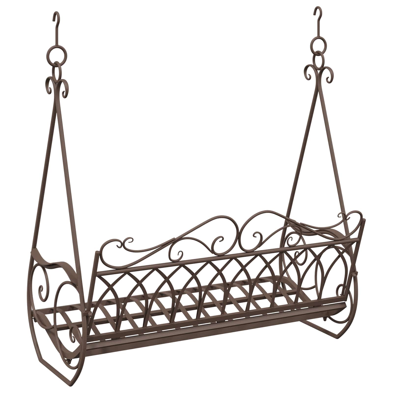 Schaukelbank Stahl 71 x 75 x 59 cm Antik Weiß