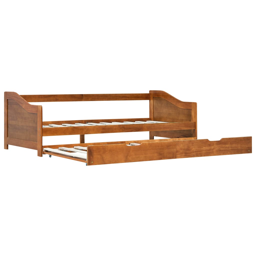 Ausziehsofa Bettgestell Weiß Kiefernholz 90×200 cm