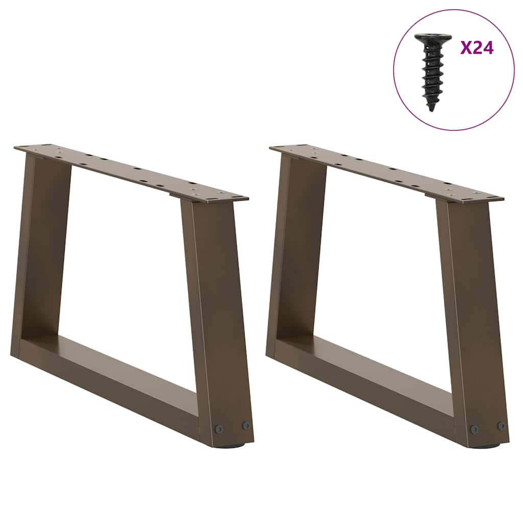 Couchtischbeine V-Form 2 Stück Schwarz 30x(30-31,3) cm Stahl