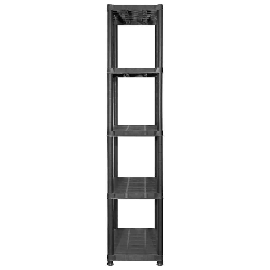 Lagerregal 4-Tier Schwarz 61x30,5x130 cm Kunststoff