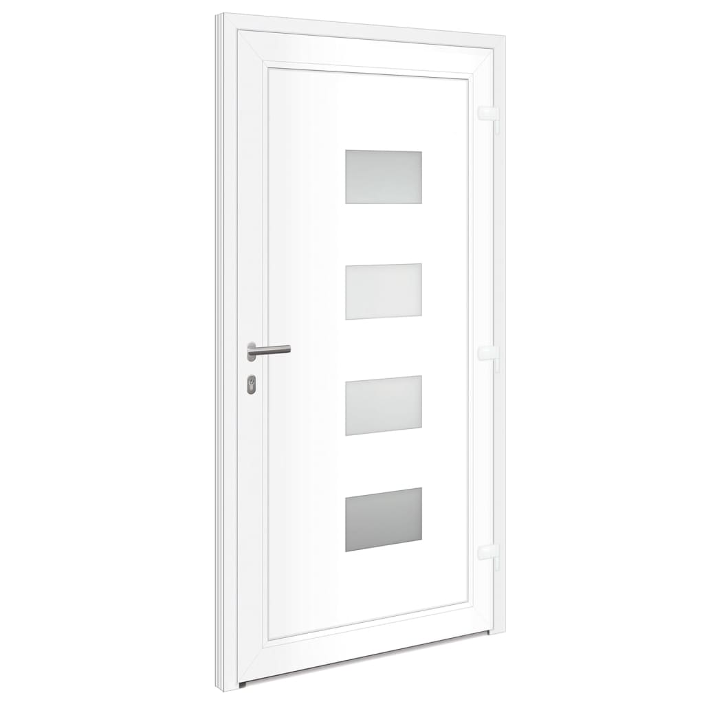 Haustür Anthrazit 100x210 cm Aluminium und PVC