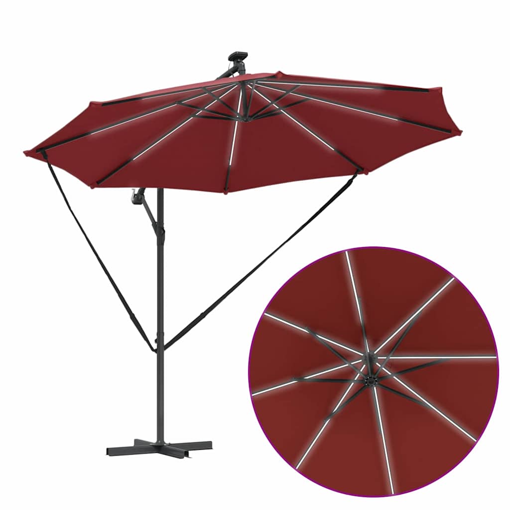 Sonnenschirm Sand 294 x 294 x 248 cm Polyester und Aluminium
