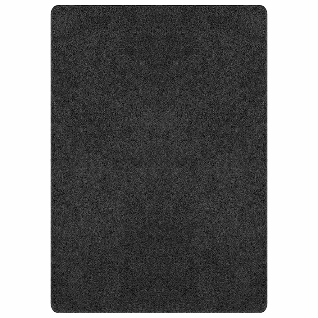 Anti-Rutsch Shaggy Teppich Dunkelgrau 200 x 200 cm PP