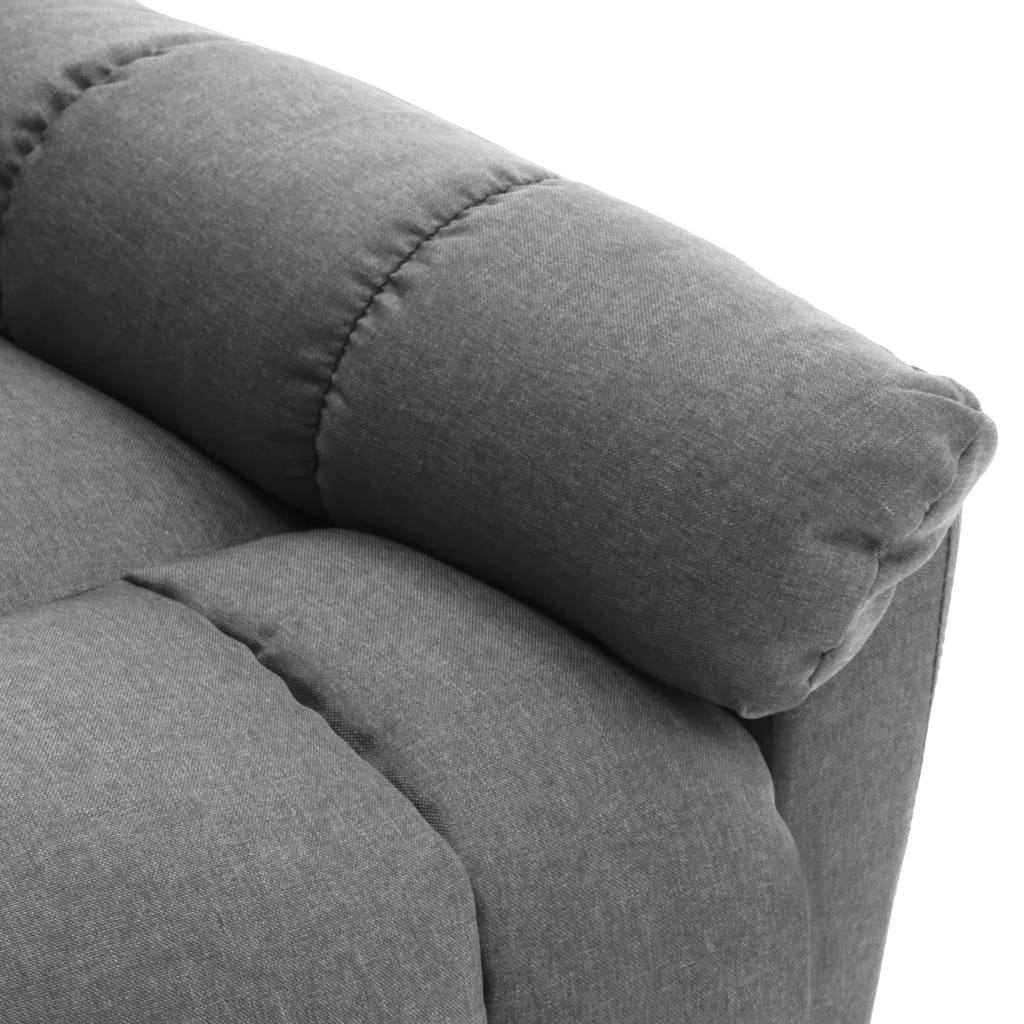 Massagesessel Hellgrau Stoff