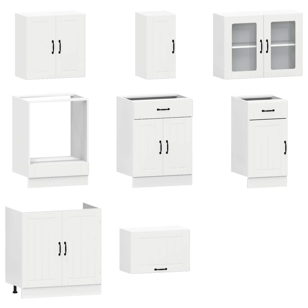8-tlg. Küchenschrank-Set Kalmar Weiß Holzwerkstoff