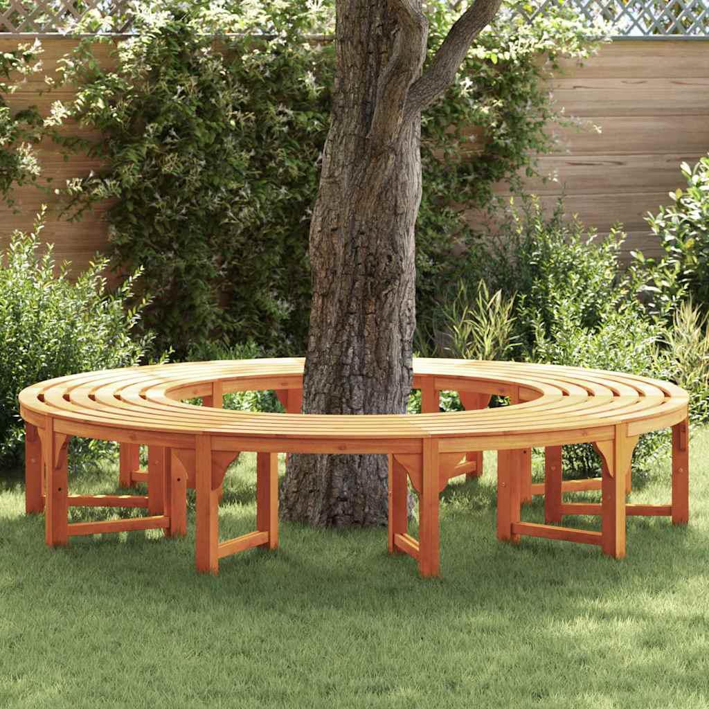 Baumbank Rund Ø208 cm Massivholz Eukalyptus