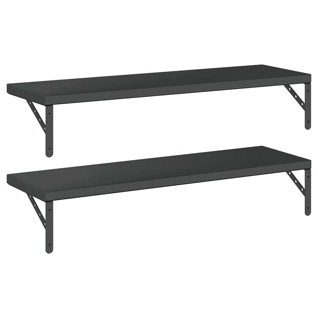 Wandregale 2 Stk. 100x40 cm Silbern Edelstahl